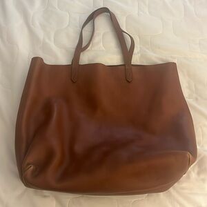 Madewell transport tote brown leather